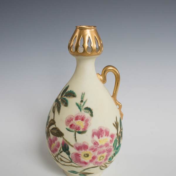 Handled Vase by Martial Redon, Image 2.