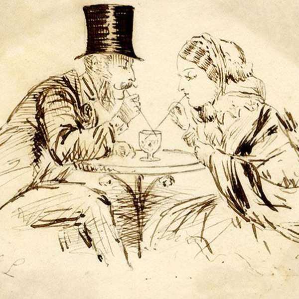 Couple Drinking by Pickford Robert Waller, John Leech, Image 1.