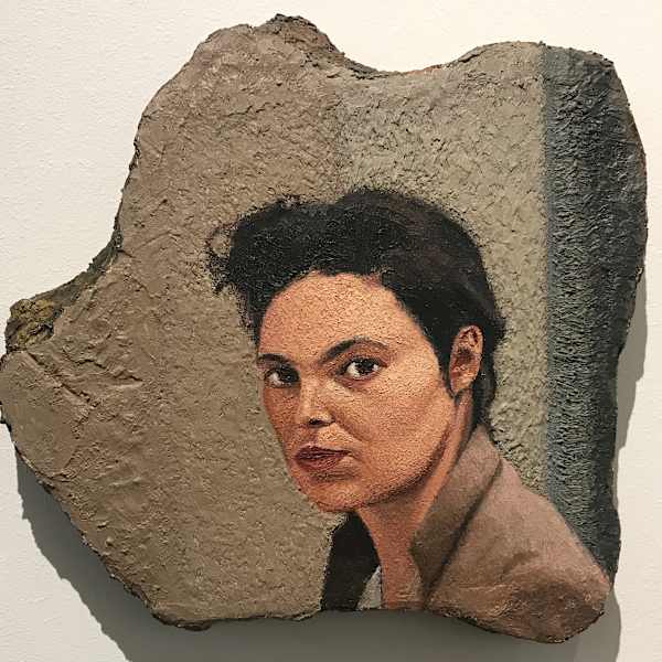 Italy Mural, Female Head by David Hollowell (RAiR 1981-82), Image 1.