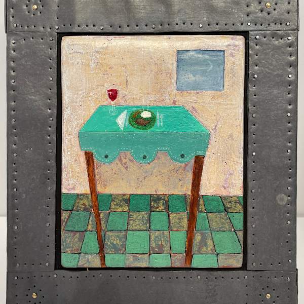 Pork Chop, Mashed Potatoes and Green Beans by Susan Marie Dopp (RAiR 1988-89), Image 1.