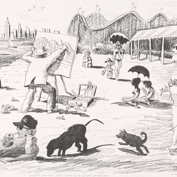 Vincent Painting Coney Island on a Sunday Afternoon by Greg Constantine, Image 1.