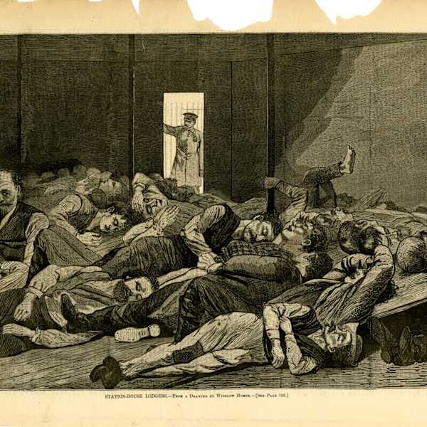 The Station House Lodgers by Winslow Homer, Image 1.