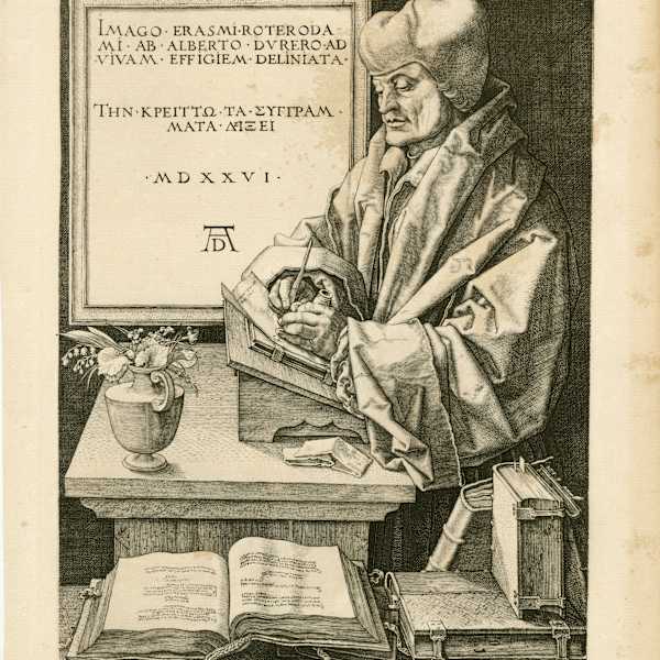 Portrait of Erasmus, after Durer by Charles Amand-Durand, Image 2.