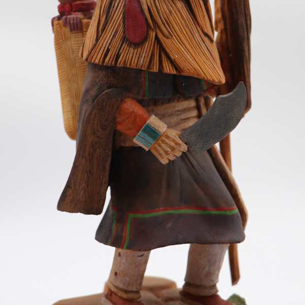 Ogre with Two Children Kachina by Woody Sewemaenewa, Image 3.