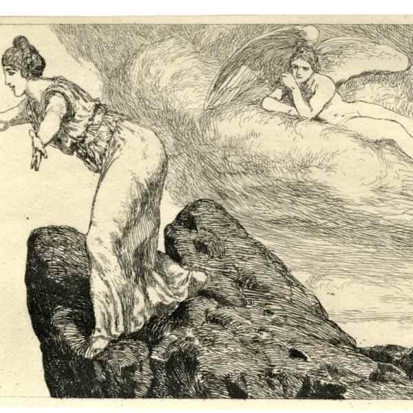 Sisters Throw Themselves Off the Rock by Max Klinger, Image 2.