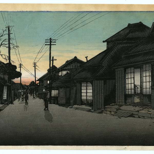Twilight in Imamiya Street, Choshi by Tsuchiya Koitsu, Image 2.