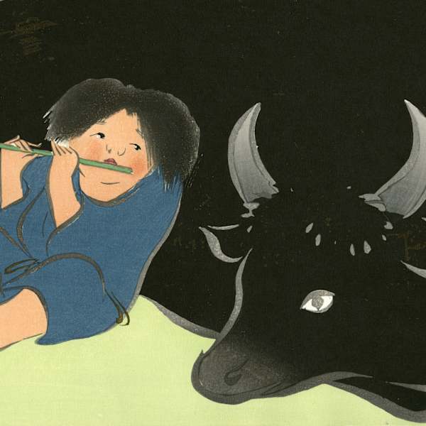 Oxherd Flutist by Kamisaka Sekka, Image 1.