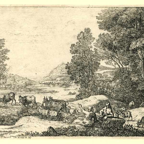 Berger et Bergère Conversant by Claude Lorrain  (Claude Gellée), Image 2.