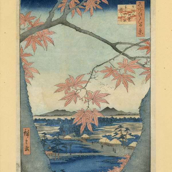 Maples at Mama by Utagawa Hiroshige (歌川広重), Image 1.