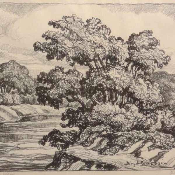 “Smoky River Willows” by Birger Sandzen, Image 1.
