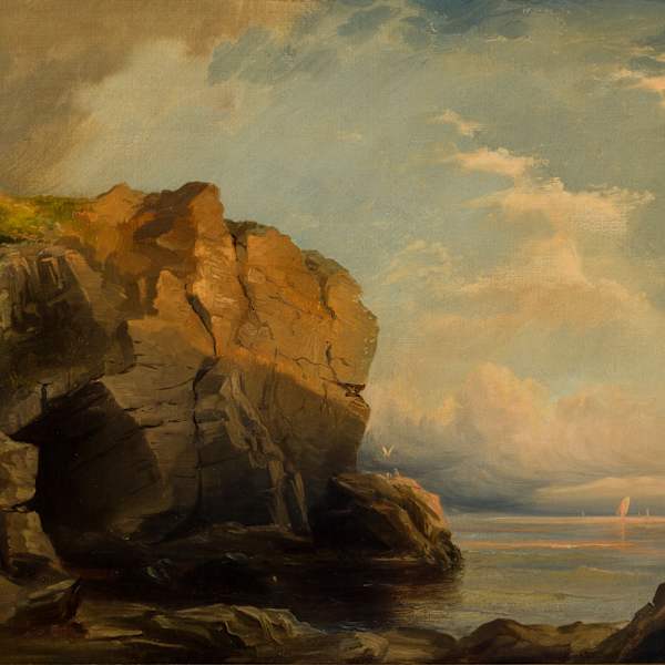 “Swallow’s Cave, Nahant, Mass” by Edward Moran, Image 1.