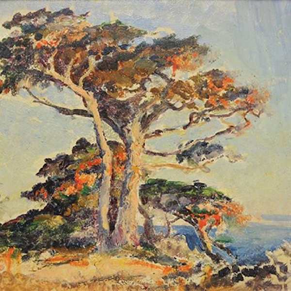 Monterey Trees by the Coast by Frank Montague Moore, Image 1.