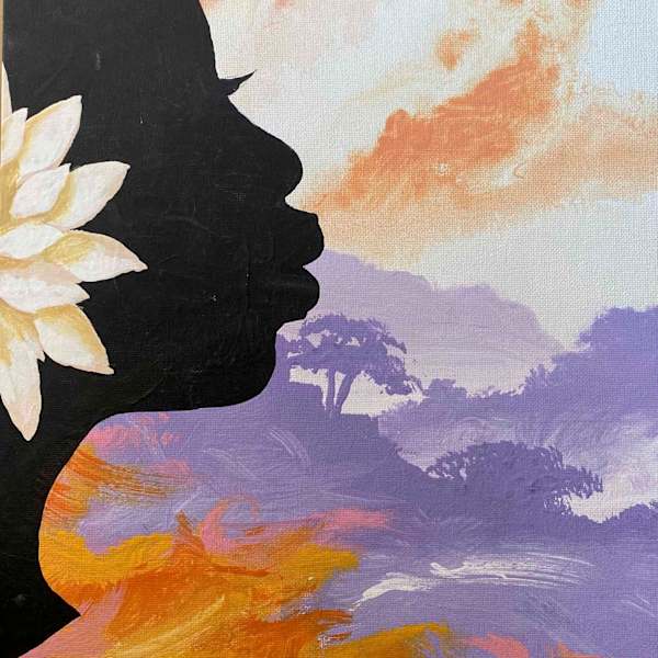 Silhouette With Flower by Walt "Wali" Neil, Image 1.
