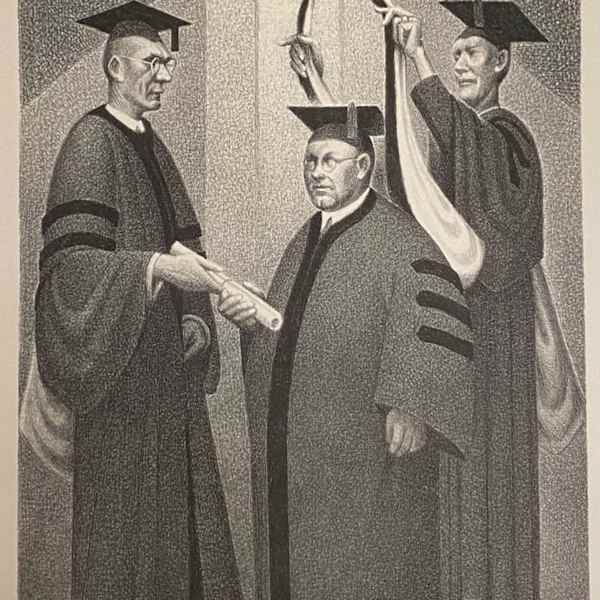 Honorary Degree by Grant Wood, Image 1.