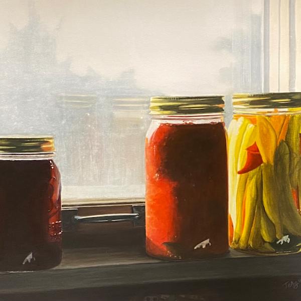 Banana Peppers in a Window by Nancy Teague, Image 1.