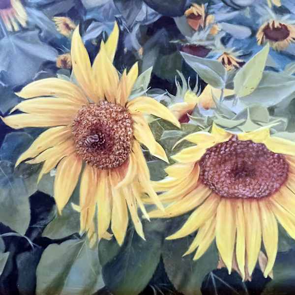 Sunflowers and a Bee by David Andres, Image 1.