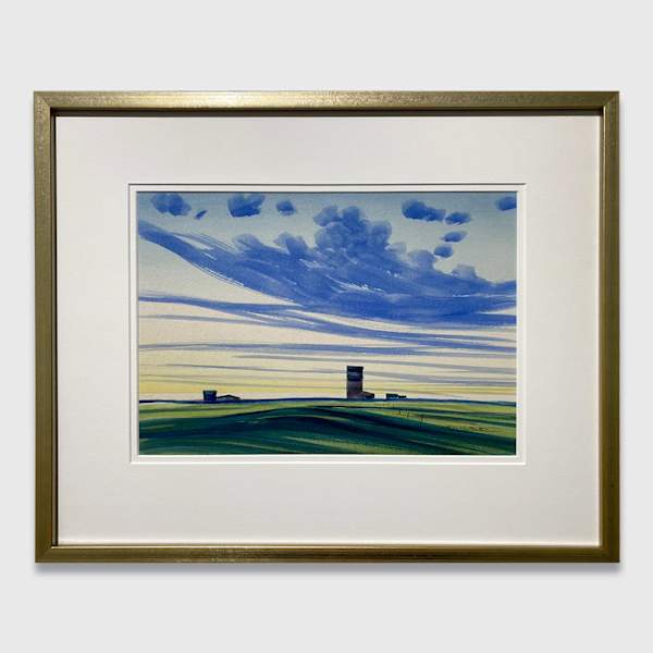 Grain Elevator with Blue Sky by Robert Newton Hurley (1894 - 1980), Image 6.