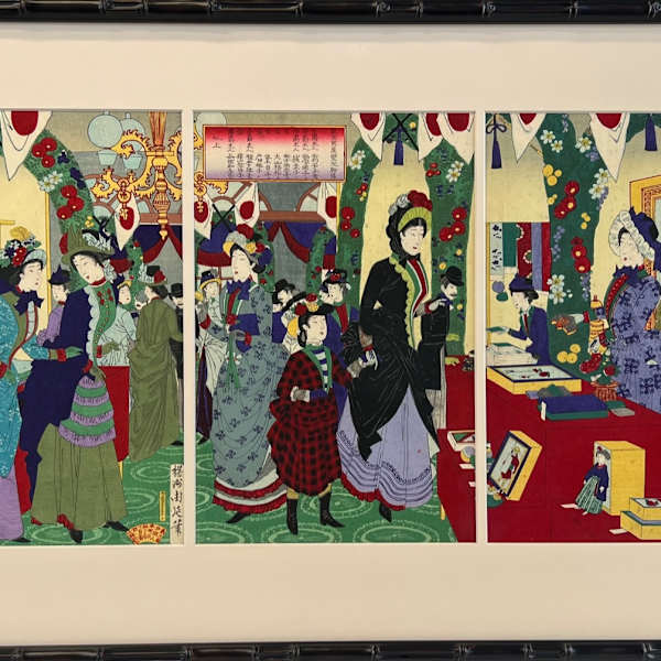 Japanese Women in Modern Dress by Toyohara Chikanobu, Image 1.