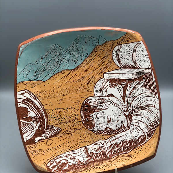 Dying Astronaut Dinner Plate by Jamie Adams, Image 2.