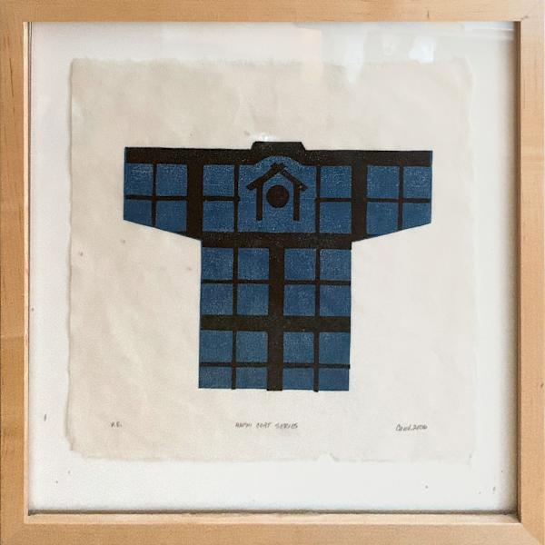 Happi Coat Series – Blue House by Carol Brown, Image 1.