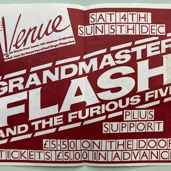 The Venue advertisement by Grandmaster Flash and The Furious Five, Image 1.