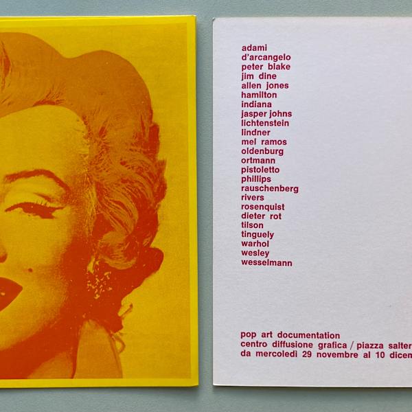 pop art documentation card by centro diffusione grafica, Image 1.