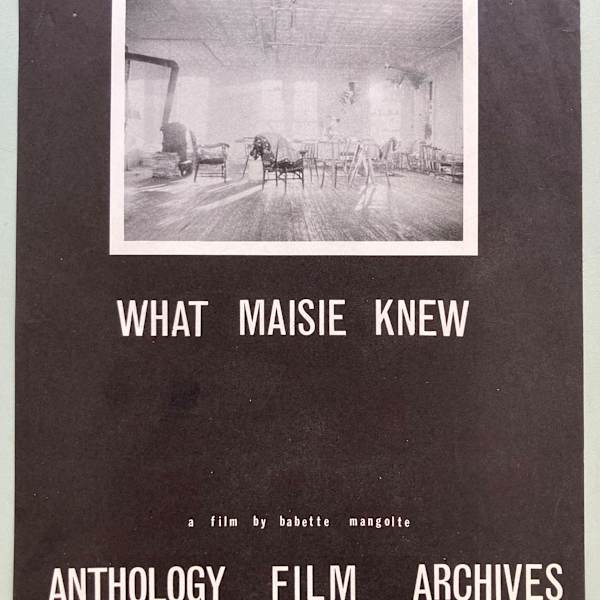 What Maisie Knew poster by Babette Mangolte, Image 1.