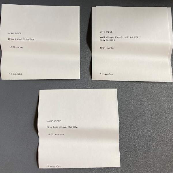 Wind Piece/City Piece/Map Piece by Yoko Ono, Image 1.