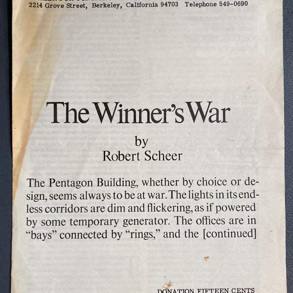 The Winner's War by Robert Scheer, Image 1.
