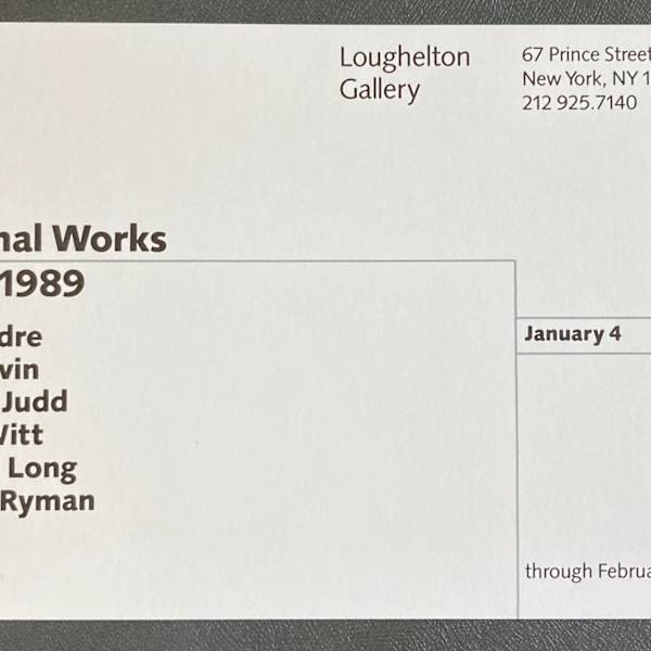 Minimal Works 1969-1989 by Loughton Gallery, Image 1.