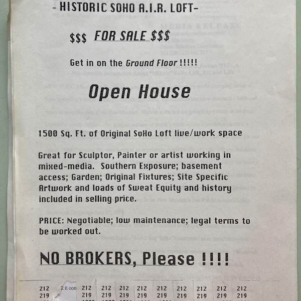 Historic Soho A.I.R. Loft For Sale by Michael Smith, Image 1.