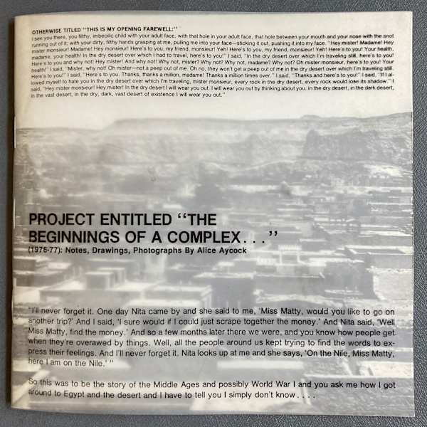 Project Entitled "The Beginnings of A Complex..." by Alice Aycock, Image 1.