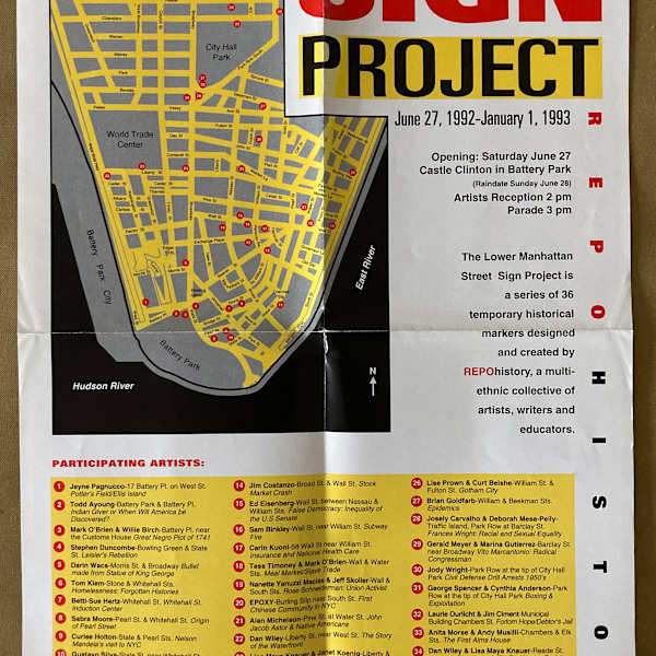 Map of The Lower Manhattan Sign Project by Lower Manhattan Sign Project, Image 1.