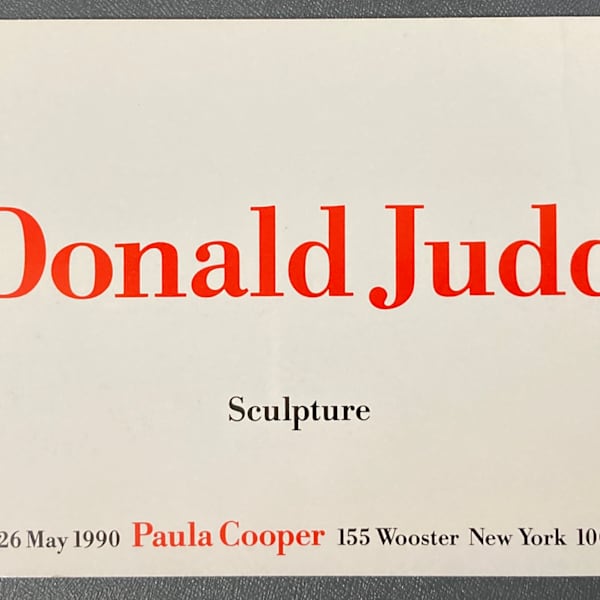 Donald Judd: Sculpture by Paula Cooper Gallery, Image 1.