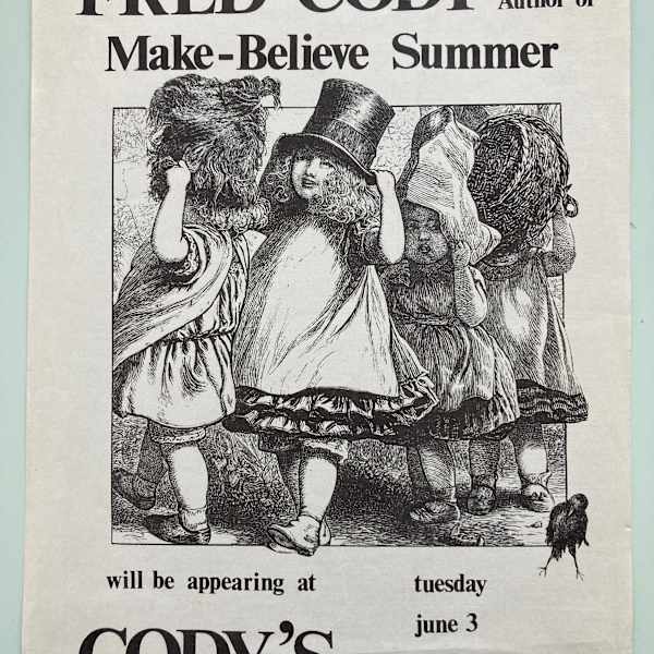 Fred Cody Author of Make-Believe Summer will be appearing at Cody's by Cody's Supplies, Image 1.
