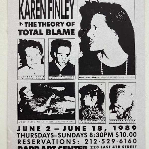 Karen Finley in The Theory of Total Blame by RAPP Art Center, Image 1.