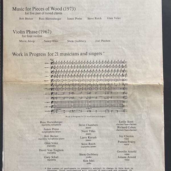 The Kitchen by Steve Reich, Image 1.