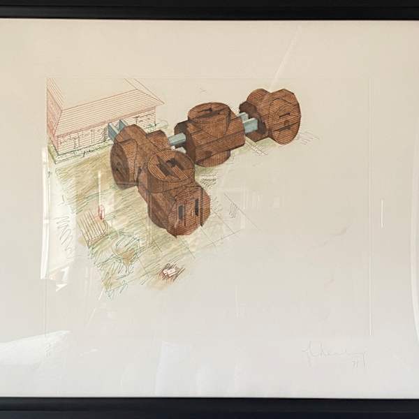 Alternative Proposal for an Addition to the Allen Memorial Museum, Oberlin, Ohio by Claes Oldenburg, Image 1.