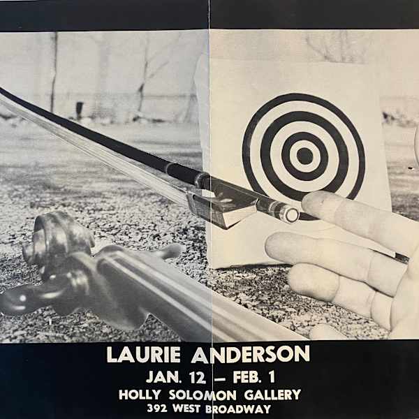 Laurie Anderson, Jan 12–Feb 1, Holly Solomon Gallery by Laurie Anderson, Image 1.