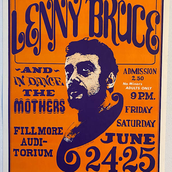 Bill Graham Presents In Concert Lenny Bruce by Wes Wilson, Image 1.