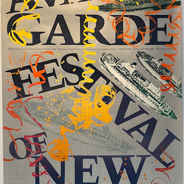 15th Annual Avant Garde Festival of New York Exhibition Poster by Jim McWilliams, Image 1.