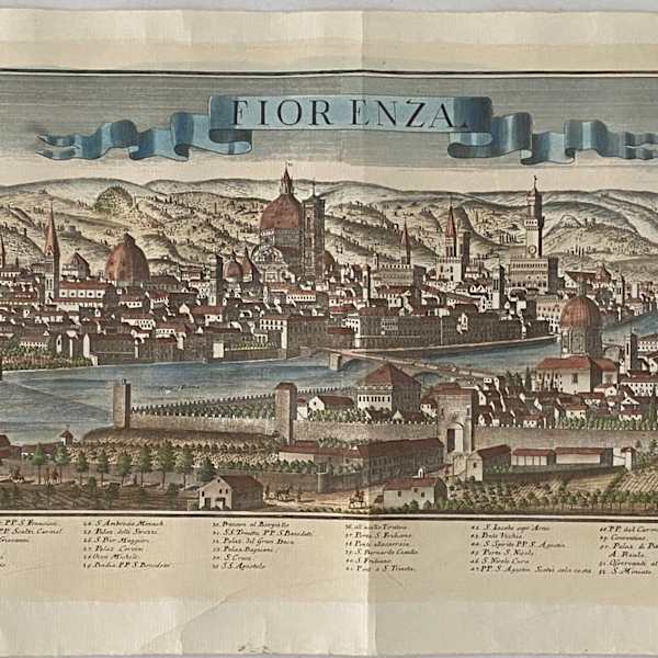 Historic Map of Fiorenza by F. B. Werner, Image 1.