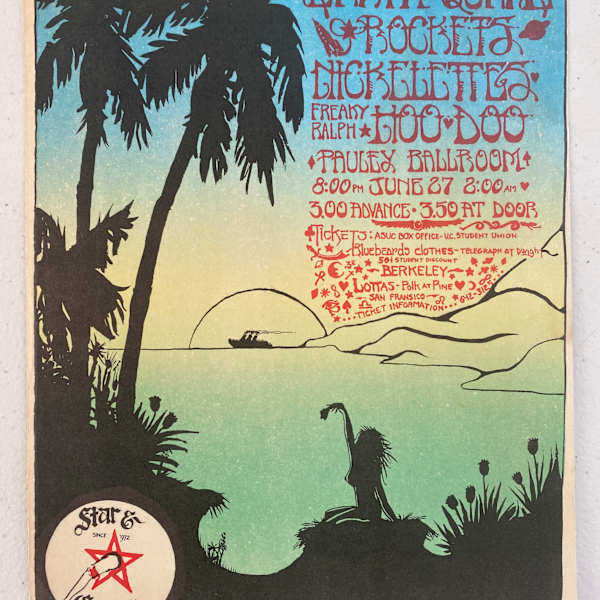 Earthquake, Rockets, Nickelettes, Freaky Ralph, Hoo Doo; Pauley Ballroom, June 27 1975 by Garman, Image 1.