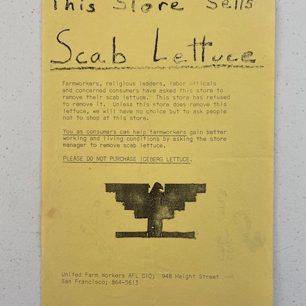This Store Sells Scab Lettuce by United Farm Workers AFL CIO, Image 1.