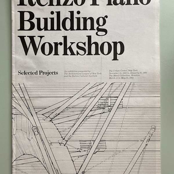Renzo Piano Building Workshop: Selected Projects Exhibition Publication by Renzo Piano, Image 1.