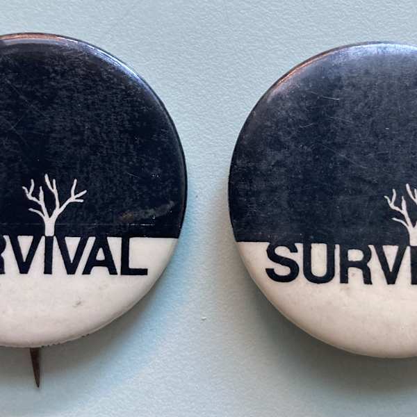 2 Survival buttons by political campaign, Image 1.