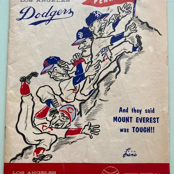 1963 Score Card by Los Angeles Dodgers, Image 1.
