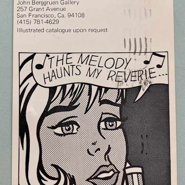 Roy Lichtenstein A Retrospective of Prints card John Berggruen Gallery by Roy Lichtenstein, Image 1.