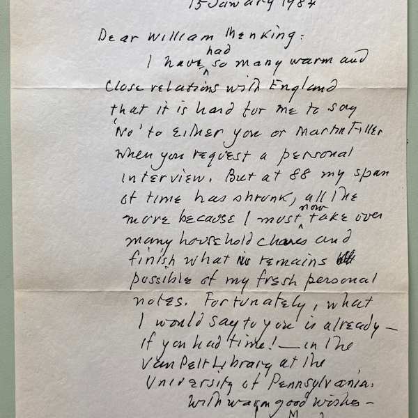 Letter from Lewis Mumford by Lewis Mumford, Image 2.