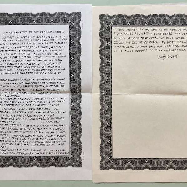 Ground Zero proposal by Troy West, Image 1.